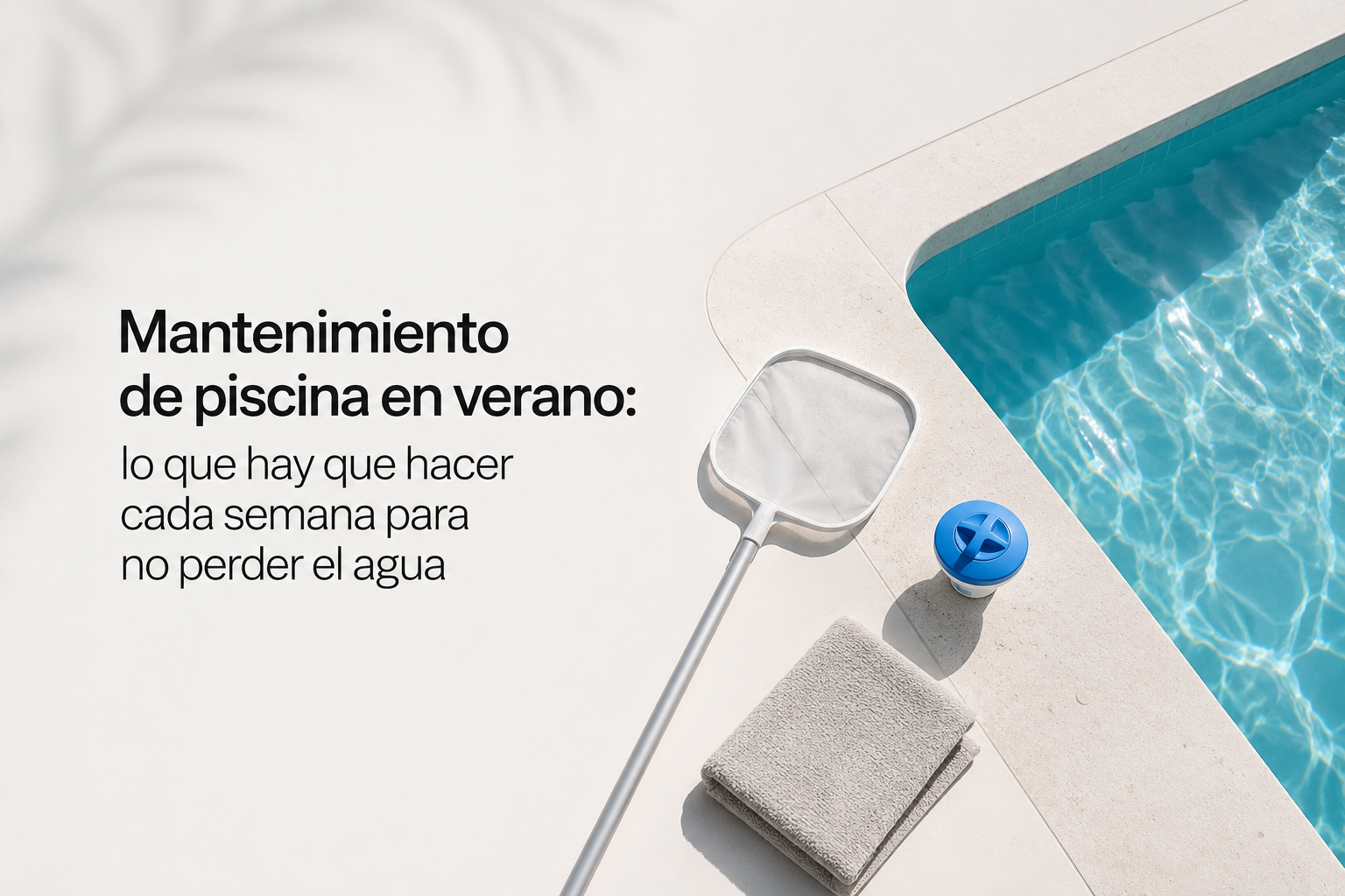 Mantenimiento de piscina en verano: lo que hay que hacer cada semana para no perder el agua