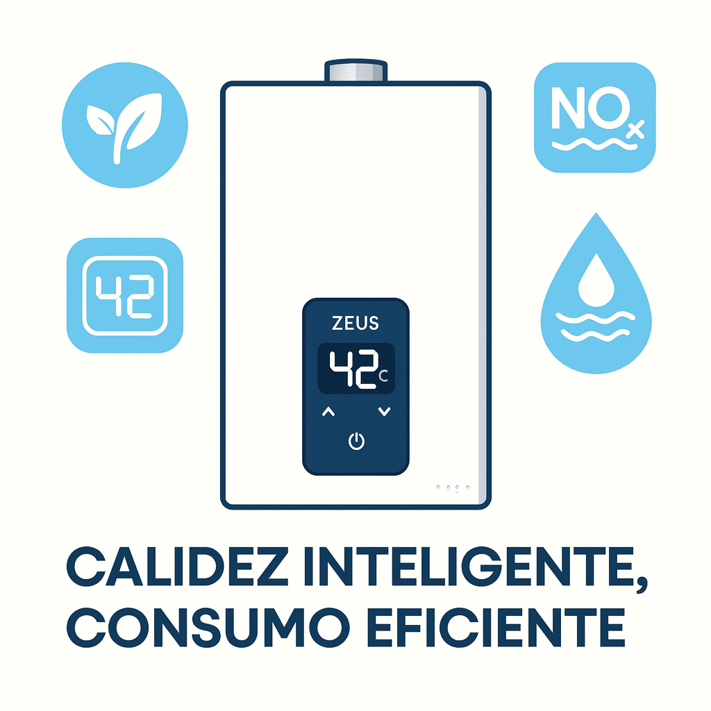 Zeus 12L | Calentador Estanco Instantáneo Gas Natural o Butano