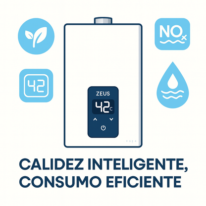 Zeus 12L | Calentador Estanco Instantáneo Gas Natural o Butano