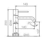 Grifo Lavabo IMEX Monza BDM039-1 Negro Mate