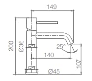 Grifo Lavabo IMEX Monza BDM039-1 Black Gun Metal