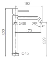 Grifo Lavabo Alto IMEX Monza BDM039-3 Oro Rosa Cepillado
