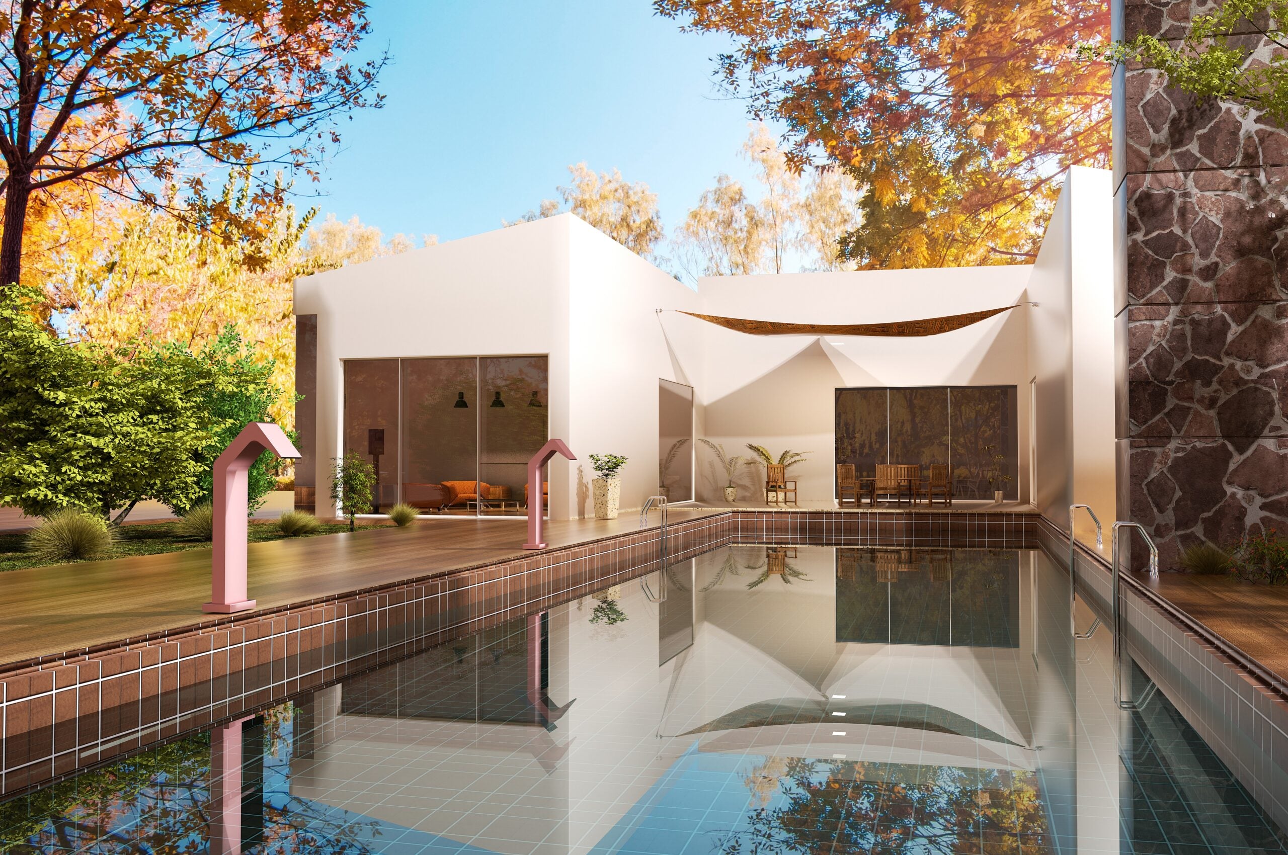 Cascada Piscina Poolimex Niágara CPN002 ACL Rosa Coral
