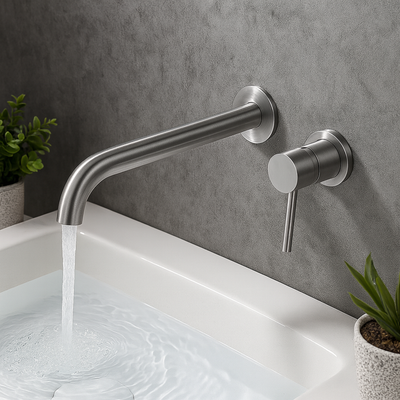 Grifo Lavabo Empotrado IMEX Moscú Acero Inoxidable AISI 316 Cromado