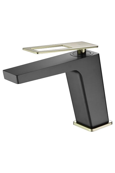 Grifo Lavabo IMEX Suecia BDC032-1NGOLD Negro Mate Oro Brillo