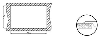 Practic ARES - Fregadero encastrar inoxidable 18/10 1s1e80x51