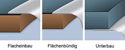 Reginox Fregadero CARIBBEAN (L) OSP con desagüe y rebosadero en accionamiento manual/superficie/base/empotrable/fregadero de acero inoxidable