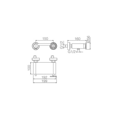 Kit de Ducha Monomando IMEX Olimpo BDC033-5OC Oro Cepillado