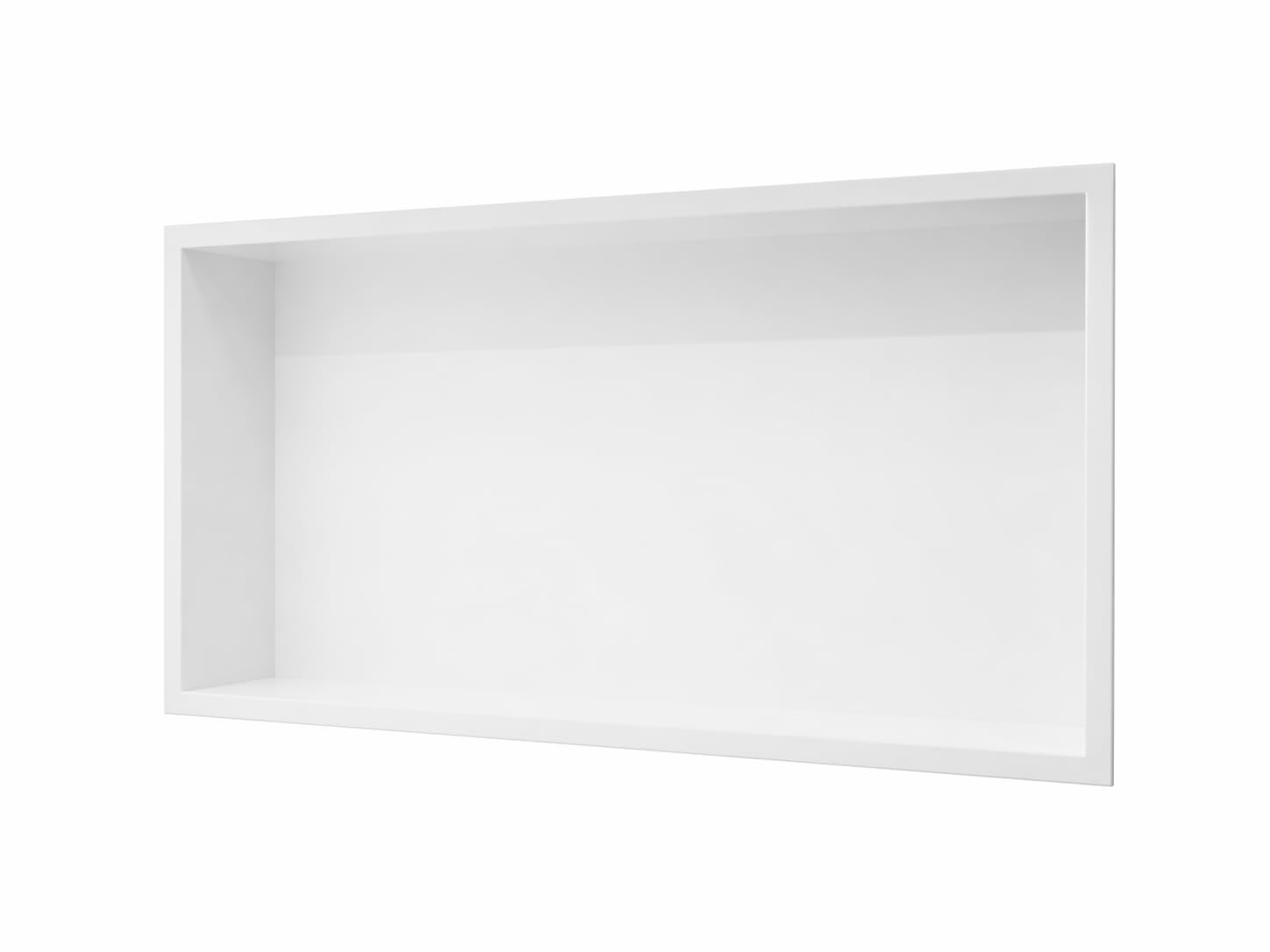 Galyon MEDIMEX - Hornacina Ducha Empotrable Horizontal Pacific HOR002 | Nicho de Baño Acero Inoxidable 304, Rectangular 63x33 cm Prof. 10 cm | 6 Acabados (Blanco Mate)