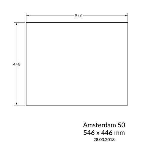 Reginox Amsterdam 50 Black Silvery Granito fregadero 500 x 400 negro