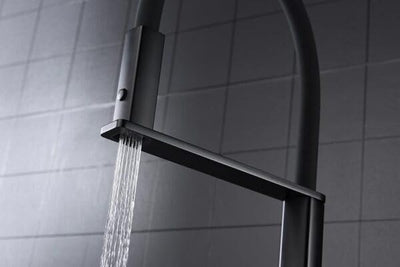 Grifo Cocina Flexible IMEX Menorca GCE019 Negro Mate