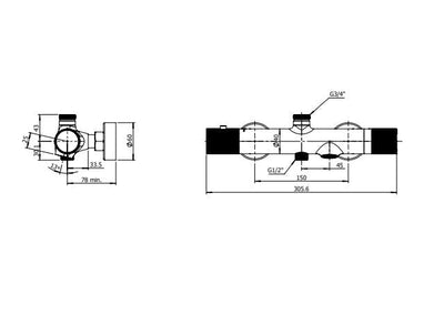 Conjunto Bañera Ducha IMEX Line BTD038B Cromo