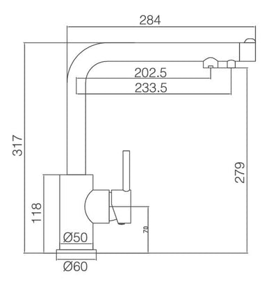 Grifo Cocina para Ósmosis IMEX Montecarlo GOS001 Cromo