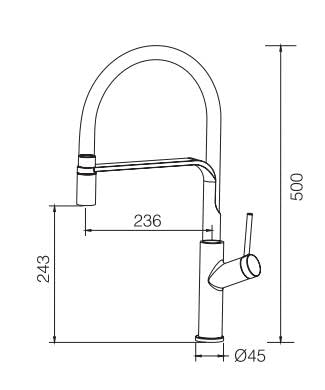 Grifo Cocina Flexible IMEX Sena BDD038-1 Oro Rosa Cepillado