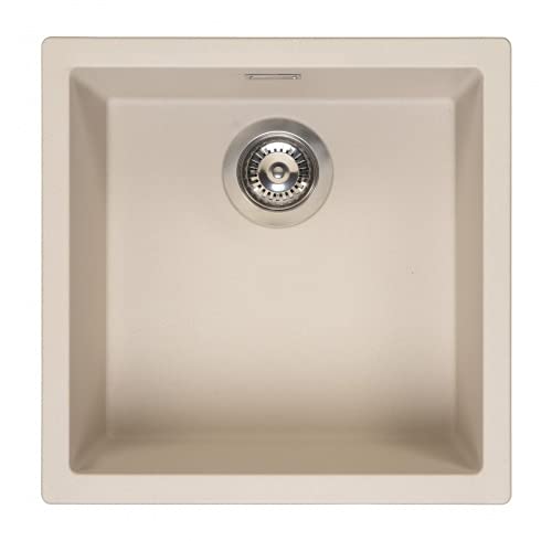 Reginox Amsterdam 40 Caffe Silvery Granito fregadero 400 x 400 Crema