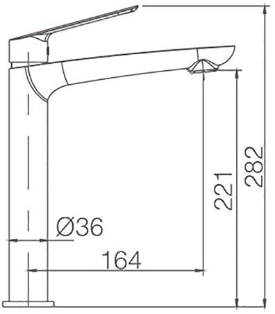 Grifo Lavabo Alto IMEX Luxor BDX023-3BL Blanco Mate