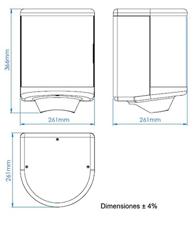 Dispensador de Papel Bobina Mediclinics Inox Satinado Medio