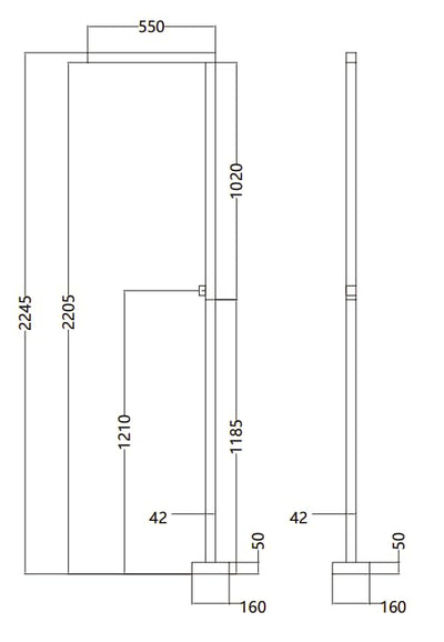 Columna Ducha Exterior Poolimex Alabama GPA014 Negro Mate