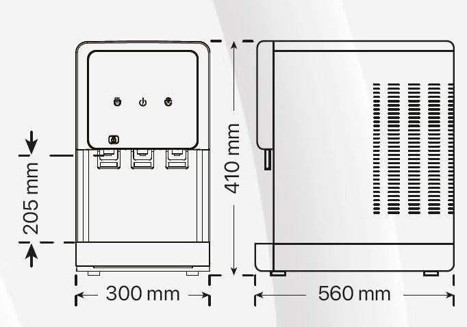Fuente de Agua por Ósmosis Inversa 5 Etapas Sobremesa | Agua Fría y Natural o Caliente