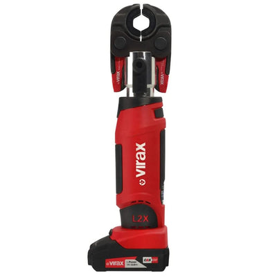 Prensa Electromecánica de Engarzado Viper L2X con Pinza Madre, Insertos V y 2 Baterías Virax