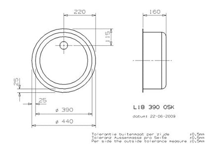 Reginox L18 390 0SK - Fregadero empotrado