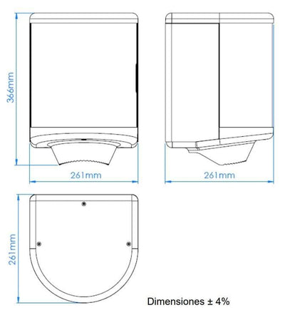 Dispensador de Papel Bobina Mediclinics DT0303C Inox Brillante