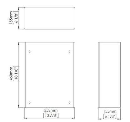 Mediclinics - Papelera Con Aro Rectangular (PPA2279)