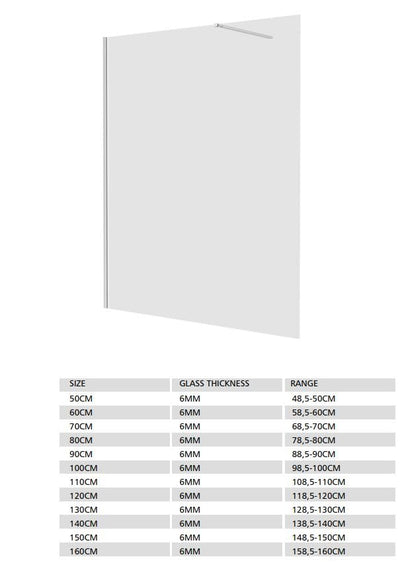 Mampara Fija Imex SCREEN PRO Cromado | Panel de Ducha con Vidrio Templado y Perfil de Aluminio