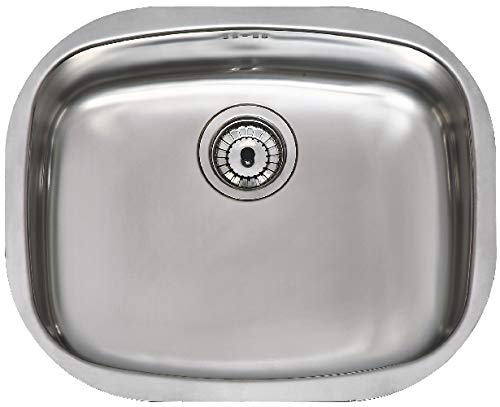 Practic 690410 Fregadero Inox Serie Hermes, 1 Seno con Válvula Grande, 50 x 40.5 cm