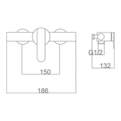 Grifo Monomando de Ducha IMEX ROMA BDR001-5 Cromado