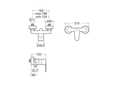 Mezclador Monomando Ducha Roca Victoria Plus A5A204FC00 Cromado