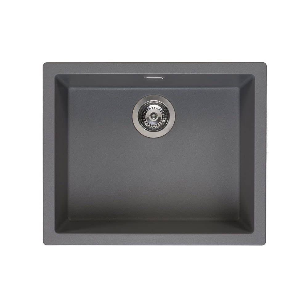 Reginox Amsterdam 50 Grey Silvery Granito fregadero 500 x 400 Gris