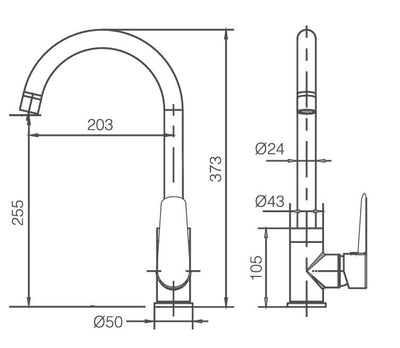 Grifo Cocina IMEX Bélgica BDC036 Cromado