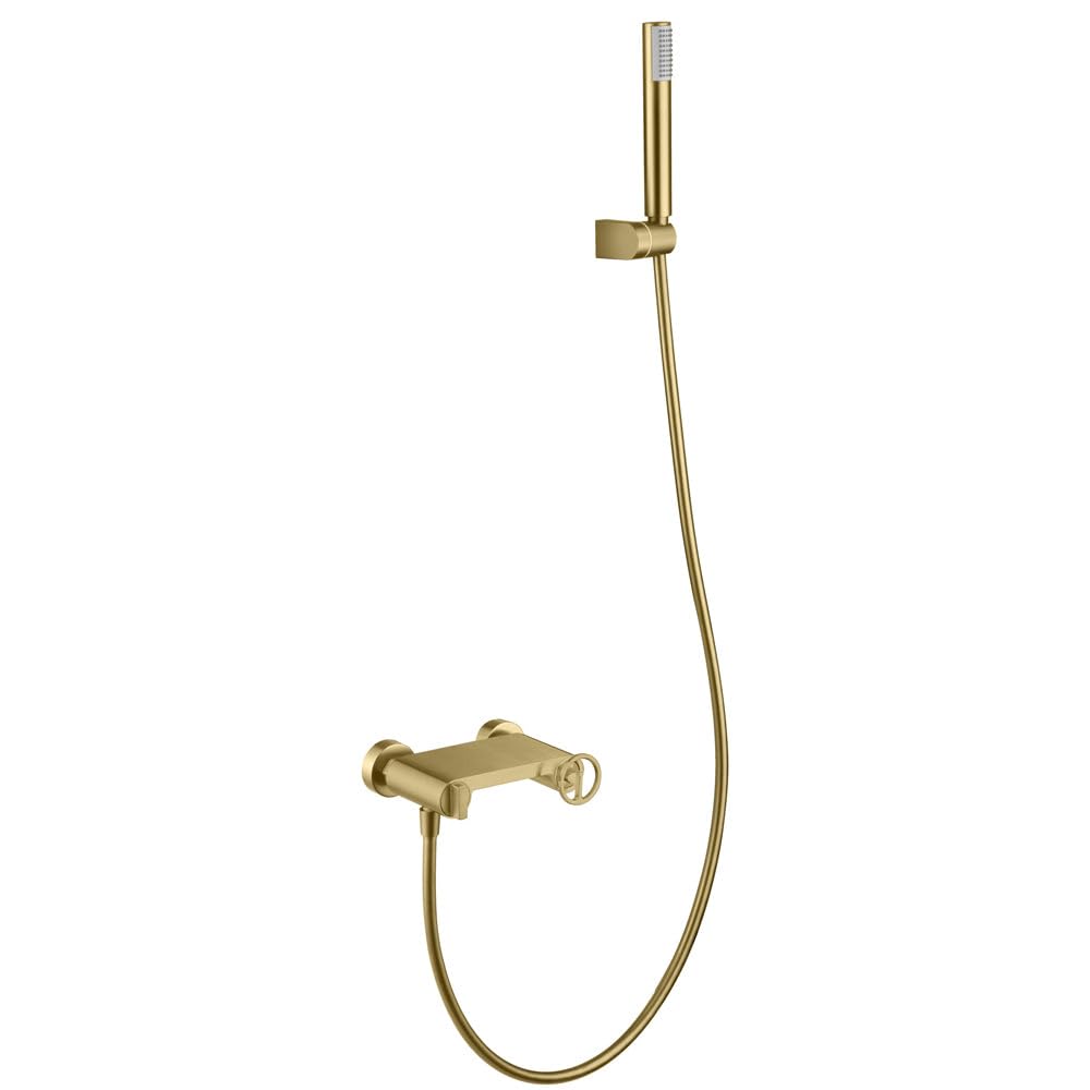Kit de Ducha Monomando IMEX Olimpo BDC033-5OC Oro Cepillado