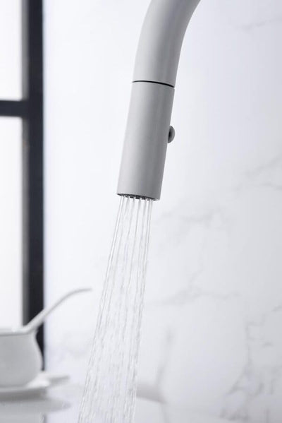 Grifo Cocina Extraíble IMEX Samoa GCE017 Blanco Mate