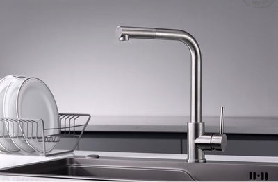 Grifo Cocina Extraíble IMEX Moscu GCE006/AC Acero S.316 Monomando Ø35 mm