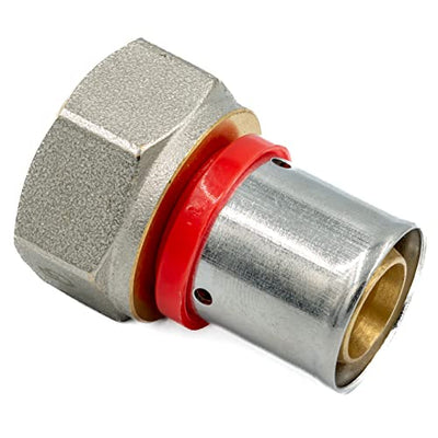 Accesorio de prensado para tubería multicapa PEX perfil U - Adaptador con rosca interior (25 x 3/4")