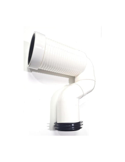 Manguito WC Acodado Recortable Dist. a Pared 21cm