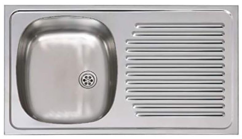 Practic ARES - Fregadero encastrar inoxidable 18/10 1s1e80x51