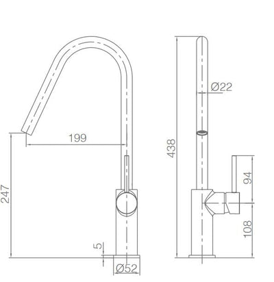 Grifo Cocina IMEX Kenia GCE020 Oro Cepillado
