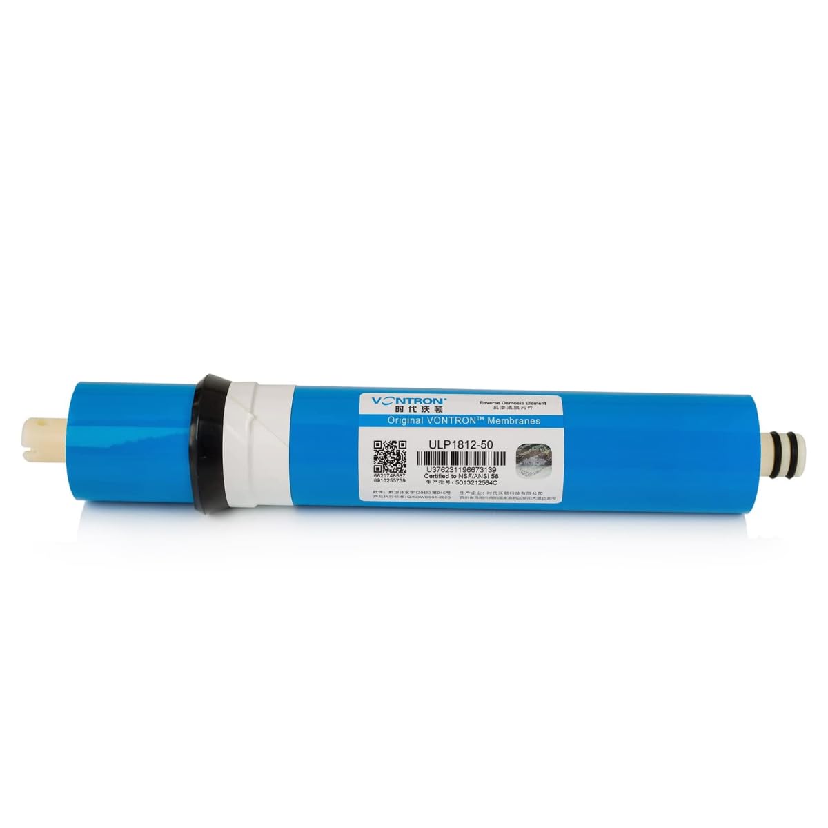 Membrana Vontron Ideal para Osmosis Inversa - 50GPD - Especial para Eliminar Sales Inorgánicas, Metales Pesados, Materia Orgánica y Materiales Químicos - Nature Water Professionals