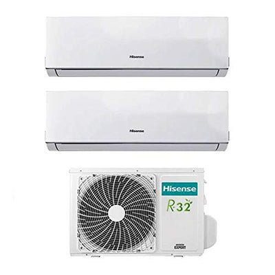Aire acondicionado climatizador Inverter Hisense New Comfort Dual Split 9000+9000 9+9 BTU 2AMW42U4RRA R-32 A++