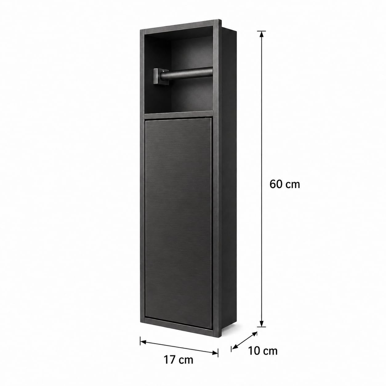 Hornacina Baño Medimex Egean HOR007 Black Gun Metal 17x60