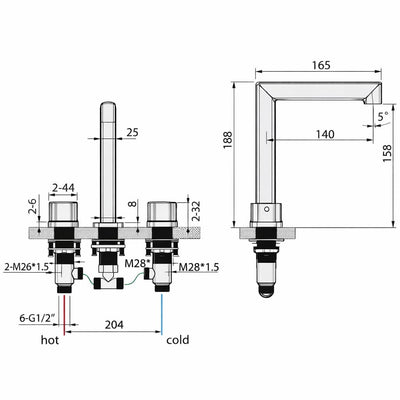 Grifo Lavabo Bimando IMEX Toscana BBT064