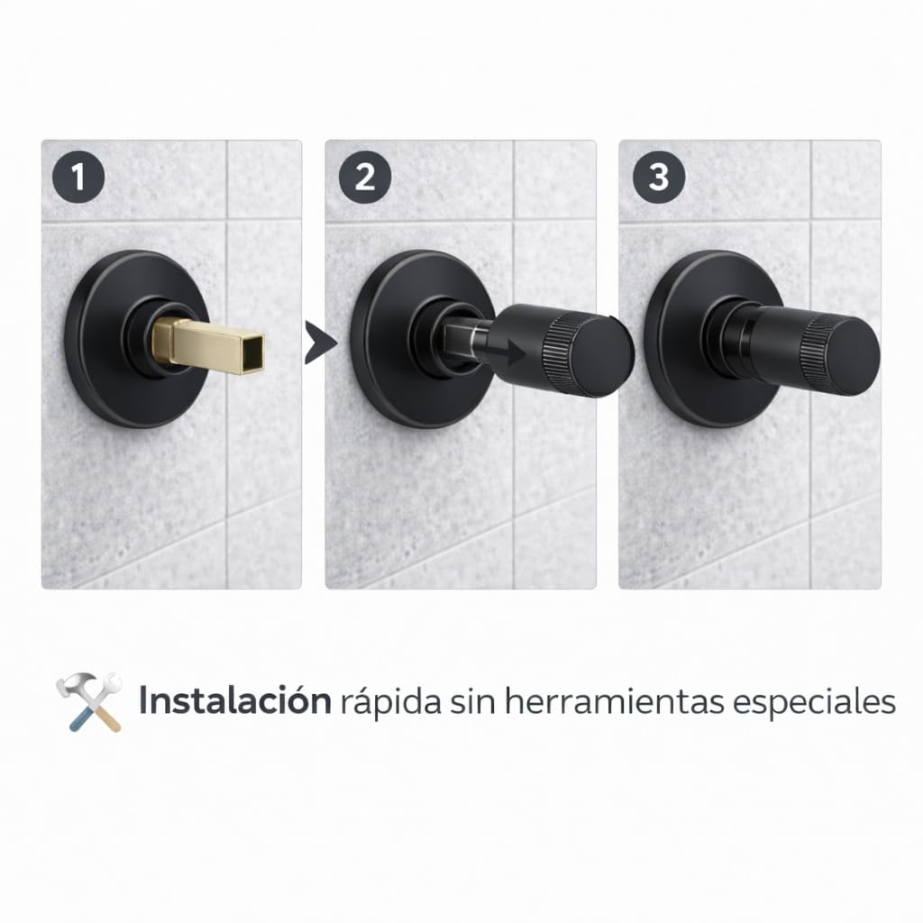 Mando Oculto con Plafón Galyon Negro o Cromo