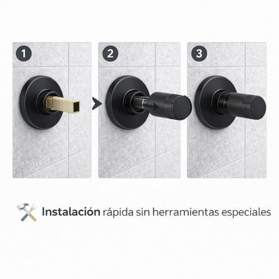 Mando Oculto con Plafón Galyon Negro o Cromo