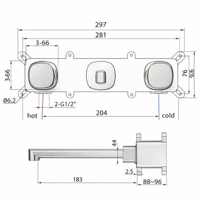 Grifo Lavabo Empotrado IMEX Toscana BPT064
