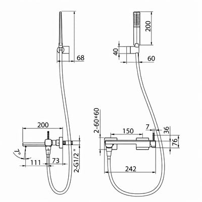 Grifo Ducha Monomando IMEX Toscana BDT064-4