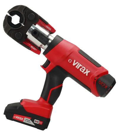 Prensa Electromecánica de Engarzado Virax Viper M2X con Insertos U y 2 Baterías
