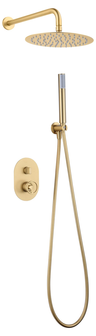 Conjunto Ducha Empotrado IMEX Olimpo GPC033OC Oro Cepillado